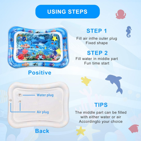 Saltea gonflabilă pentru bebeluși, ideală pentru activități acvatice, 60x50x8 cm [5]