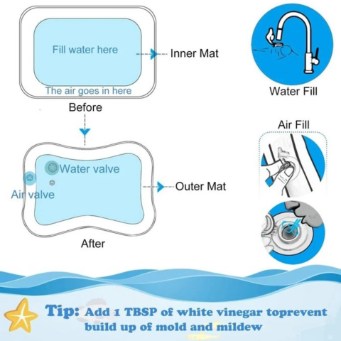 Saltea gonflabilă pentru bebeluși, ideală pentru activități acvatice, 60x50x8 cm [4]