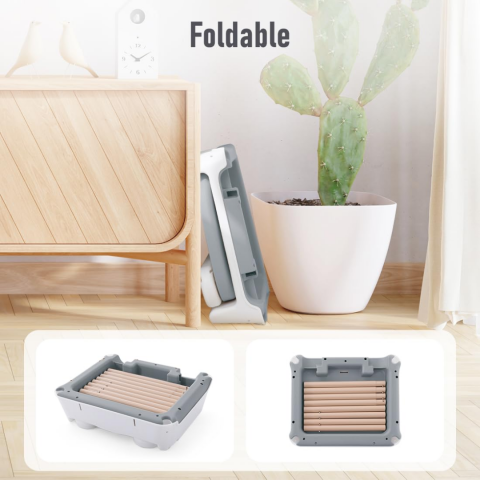 Scaun de masă pliabil 6 în 1, confortabil și multifuncțional, Gri [5]