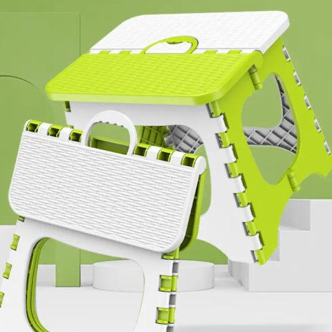 Scaun pliabil, multifunctional, plastic, Verde/Alb, 26 x 21 x 21 cm [3]