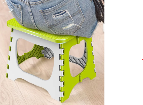 Scaun pliabil, multifunctional, plastic, Verde/Alb, 26 x 21 x 21 cm [1]