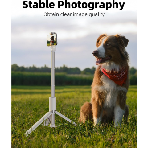 Selfie stick wireless cu trepied, Bluetooth și telecomandă [4]