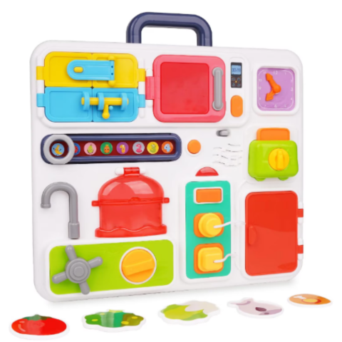 Servietă senzorială Montessori cu lumini și sunete [6]