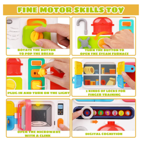 Servietă senzorială Montessori cu lumini și sunete [5]