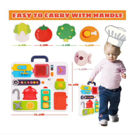 Servietă senzorială Montessori cu lumini și sunete [3]