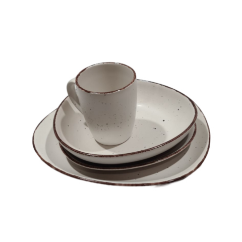 Servirea Mesei - Set 16 piese serviciu de masă, Crem