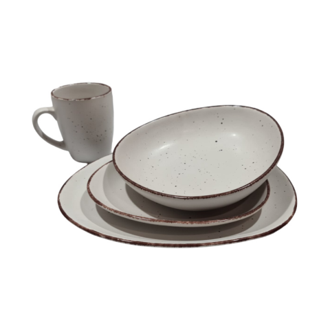 Set 16 piese serviciu de masă, Crem [2]