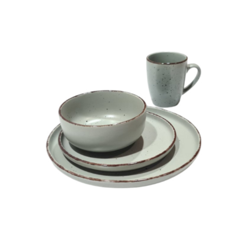 Servirea Mesei - Set 16 piese serviciu de masă, Gri