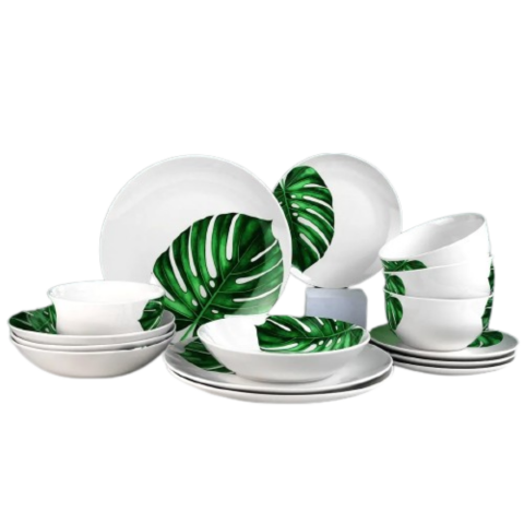 Servirea Mesei - Set 16 piese serviciu de masă, model Frunză