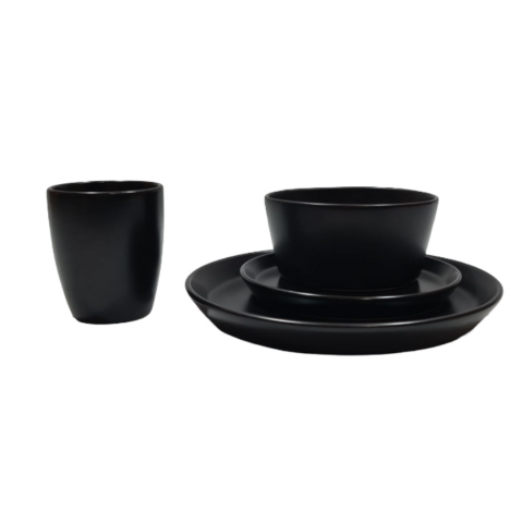 Set 16 piese serviciu de masă, Negru [1]