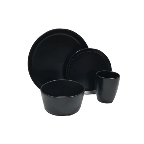 Servirea Mesei - Set 16 piese serviciu de masă, Negru