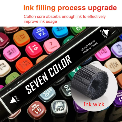 Set 168 markere duble, Carioci profesionale, Multicolore [5]