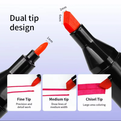 Set 168 markere duble, Carioci profesionale, Multicolore [7]