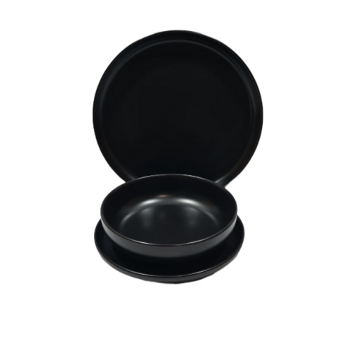 Set 18 piese serviciu de masă, Negru Mat [1]