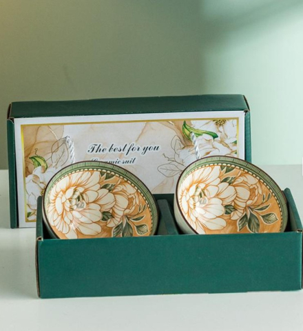 Diverse - Set 2 boluri ceramica, model CAMELLIA