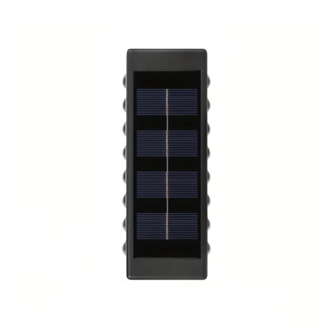 Grădină - Set 2 lămpi solare pentru exterior, decorative, cu încărcare solară, negru