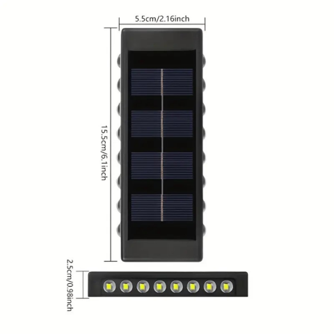 Set 2 lămpi solare pentru exterior, decorative, cu încărcare solară, negru [6]