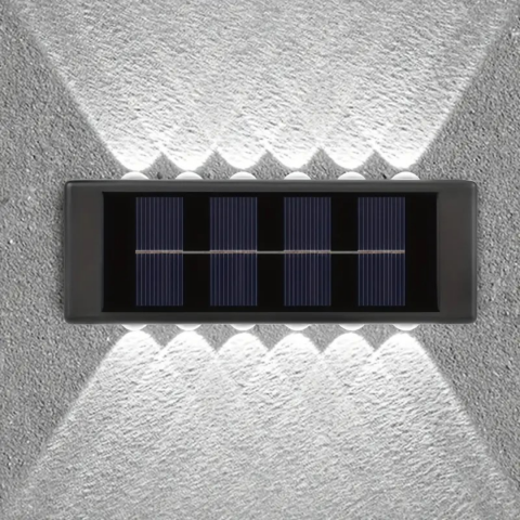 Set 2 lămpi solare pentru exterior, decorative, cu încărcare solară, negru [5]