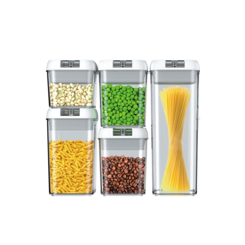 Organizare și Depozitare - Set 5 recipiente alimente dreptunghiulare