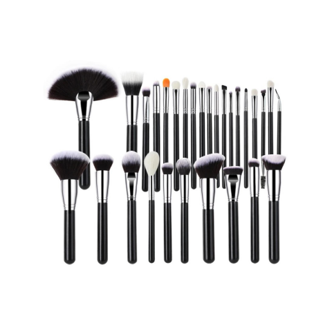 Îngrijire personală - Set 40 pensule machiaj profesionale, Argintiu