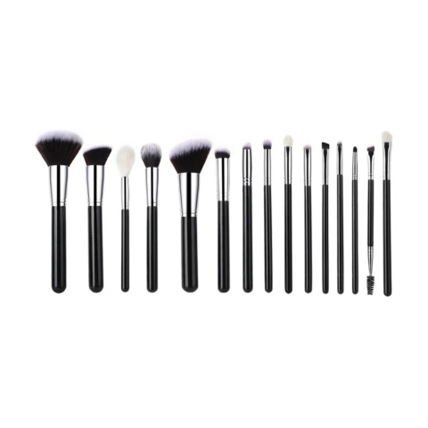 Set 40 pensule machiaj profesionale, Argintiu [4]