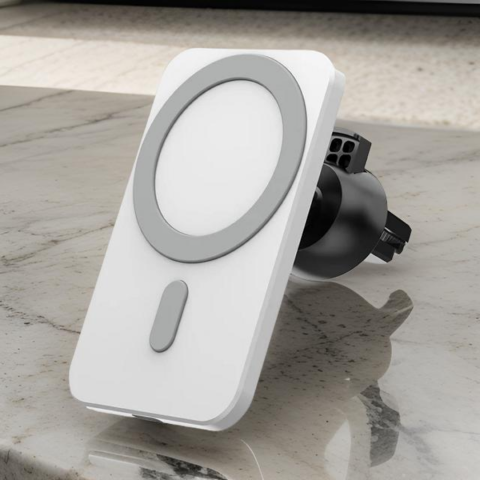 Suport auto cu încărcare wireless MagSafe, alb [6]