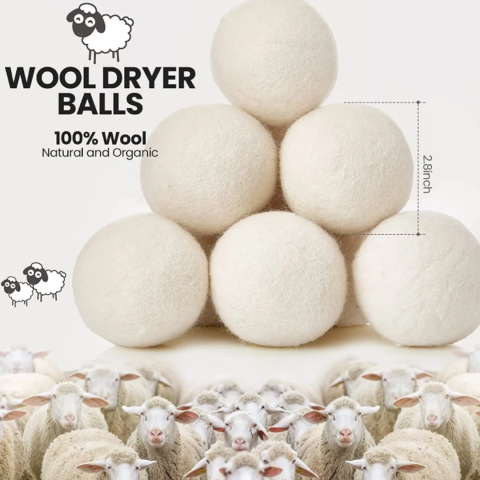 Set 6 bile din lână pentru uscător cu săculeț [1]