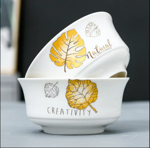 Set 6 boluri portelan cu lingurite model nordic [3]