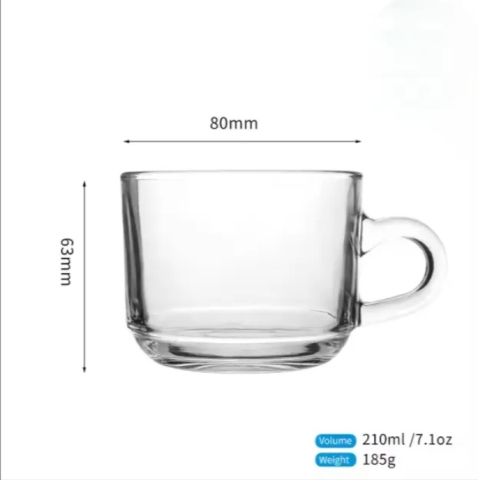 Diverse - Set 6 cani sticla cu farfurie