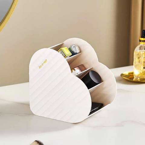 Suport pensule machiaj inimă, Crem [1]