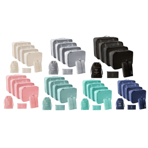 Set 7 huse organizare bagaje, Negru [7]