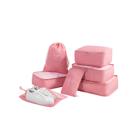 Organizare și Depozitare - Set 7 huse organizare bagaje, Roz