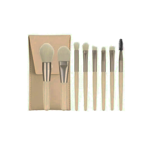 Set 8 pensule machiaj cu husă de depozitare, Crem [1]