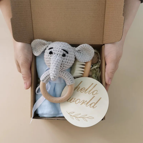 Set bebelusi "Hello World", model Elefant [2]