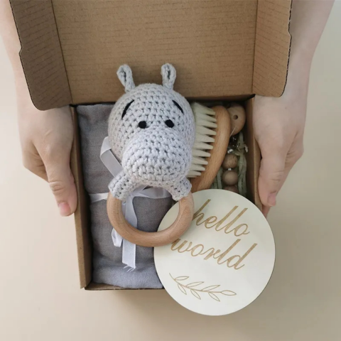 Set bebelusi "Hello World", model Hipopotam [1]