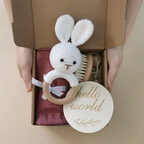 Set bebelusi "Hello World", model Iepuraș [3]