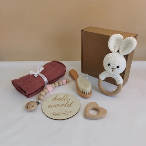 Set bebelusi "Hello World", model Iepuraș [2]