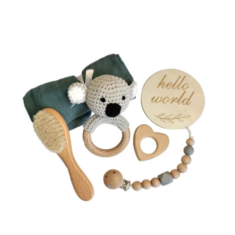 Jucării educative - Set bebelusi "Hello World", model Koala