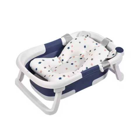 Set cădiță pliabilă cu pernuță textilă, Albastru [1]