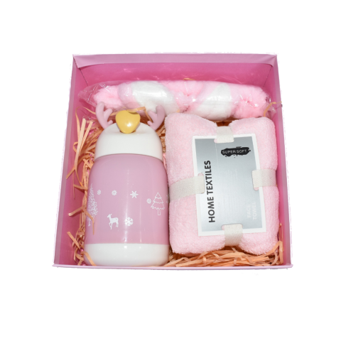 Îngrijire personală - Set cadou 3 piese cu termos, Roz