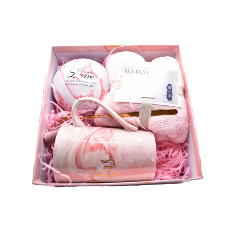 Set cadou 5 piese pentru fete, Roz [1]