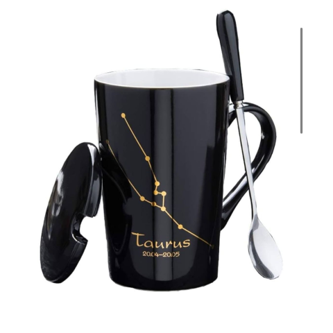 Cadouri - Set cadou cana ceramica, culoare Negru, Taur