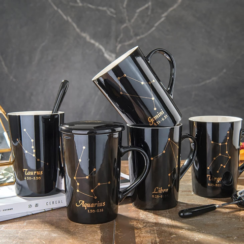 Set cadou cana ceramica, culoare Negru, Scorpion [3]