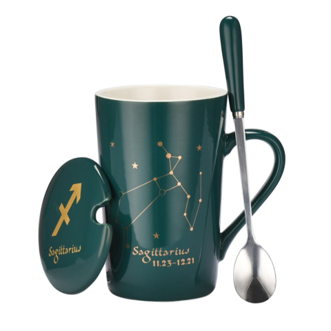 Cadouri - Set cadou cana ceramica, culoare Verde, Sagetator