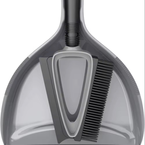 Set făraș și perie cu racletă și peri moi din silicon, gri [5]