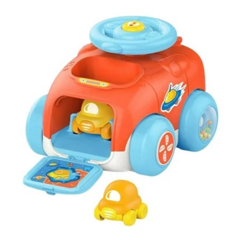 Set mașină cu spațiu interior depozitare și 2 mașinuțe cu catapultă [1]