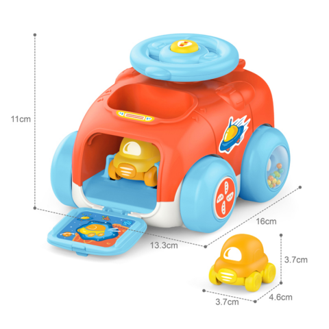 Set mașină cu spațiu interior depozitare și 2 mașinuțe cu catapultă [2]