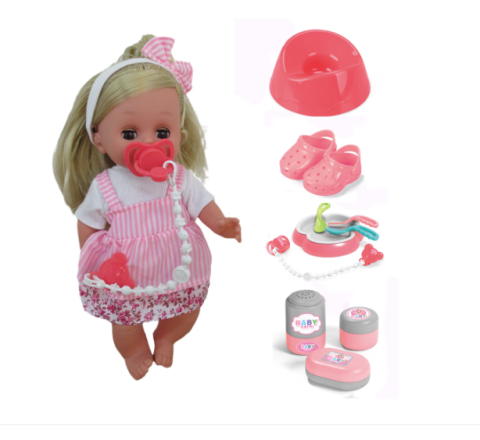 Set papusa cu 12 sunete si carucior plus accesorii pentru fetite cu varsta 36luni++ [4]