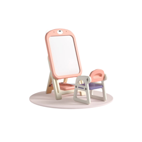 Jucării fete - Set scaun și tablă multifuncțională, model Ursuleț