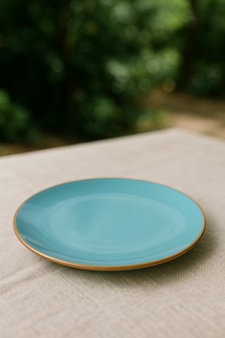 Set vesela 12 piese, pentru 4 persoane, Ceramica, design modern, culoare Bleu ciel [3]